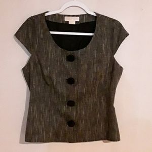 Michael Kors Vest Size 12 Brown Tweed Material